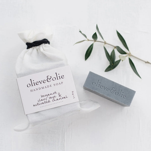 Charcoal & Bergamot Hand Made Bar Soap loose bar